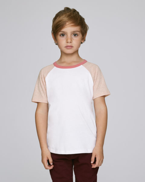 Mini Jump Short Sleeve White Cream Heather Pink Flamingo Pink