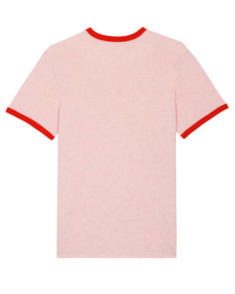 Ringer Cream Heather Pink Bright red