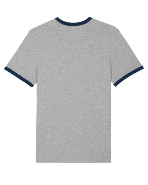 Ringer Heather Grey French Navy