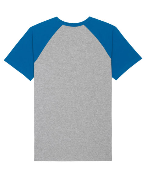 Catcher Short Sleeve Heather Grey Royal Blue