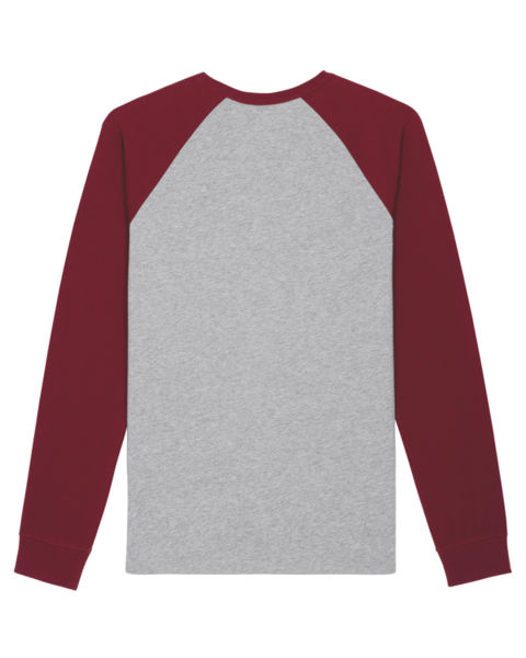 Catcher Long Sleeve Heather Grey Burgundy