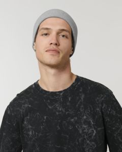 Rib Beanie Gris chiné