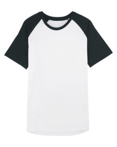 Baseball Short Sleeve White Black 6